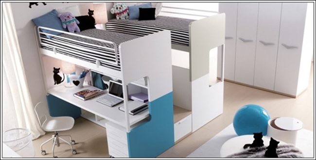 Bunk Bed with Desk Underneath