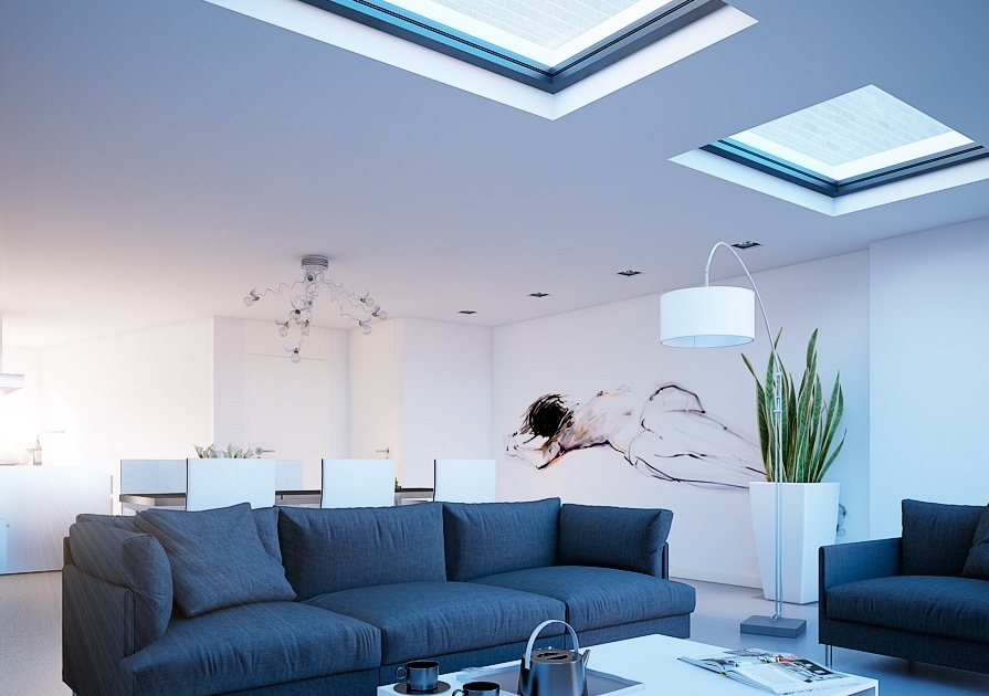 Brighten Up Your Living Room With A Skylight in Ceiling