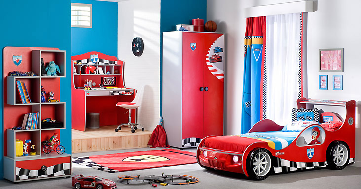 racing cars beds for boy bedroom