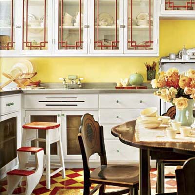 Colorful Vintage Kitchen Design