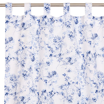 Blue flowery curtain via Zara Home
