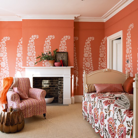Bold Orange Living Room