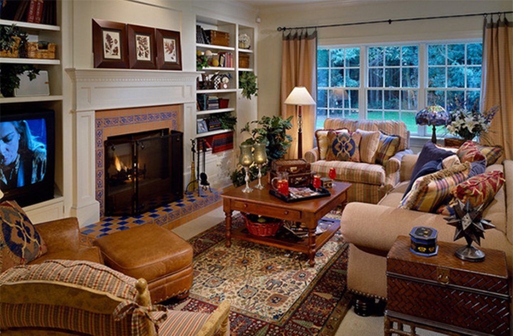 Country Home With Different Patterns Of The Country Furniture