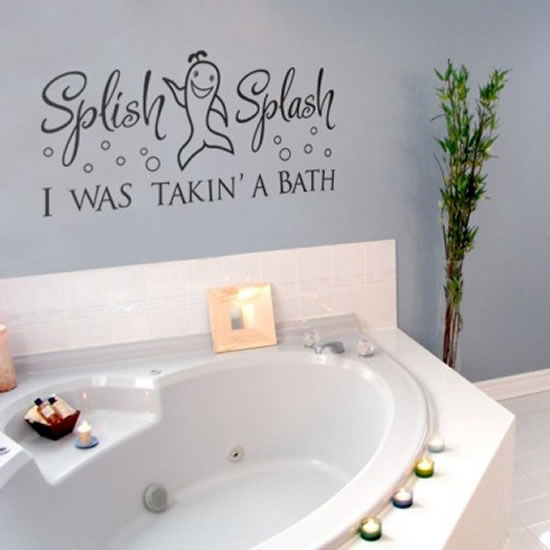 Creative and Fun Bathroom quote wall stickers