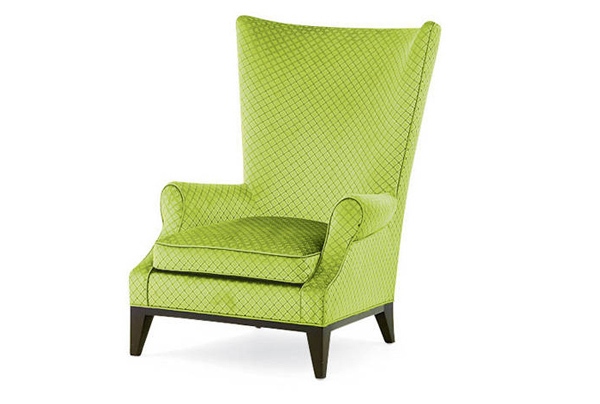 Eclectic Green WIngback chair