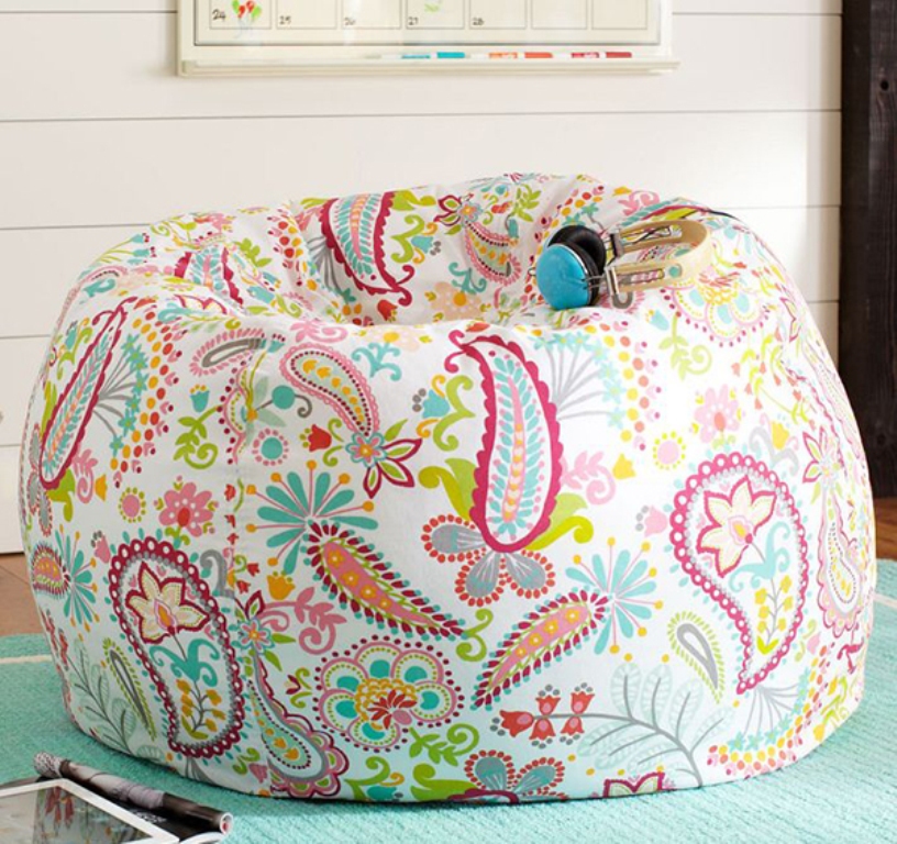 Swirly Colorful Bean Bag Design