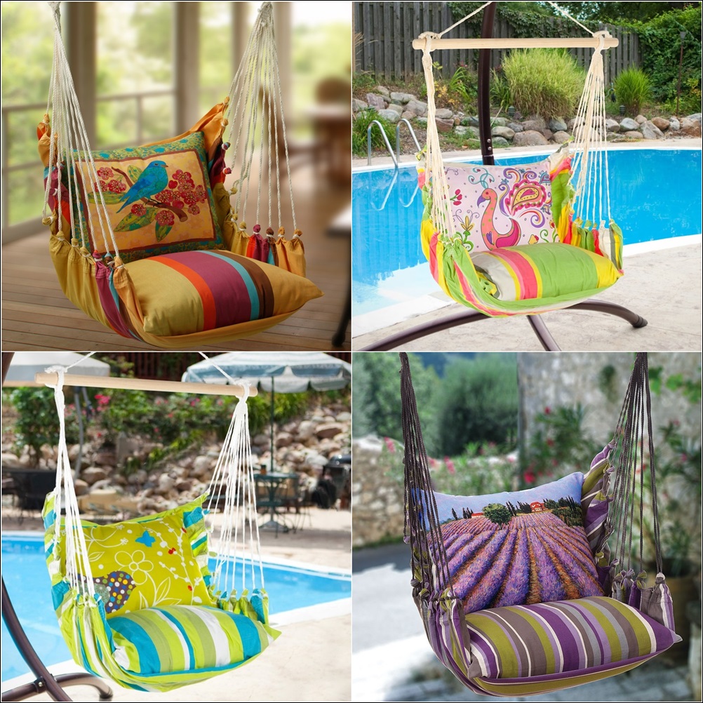 Hammock Pillow Seats with Exquisite Prints for Your Garden