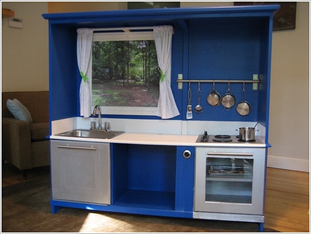 Transform An Old Tv Cabinet Into A Play Kitchen For Your Little