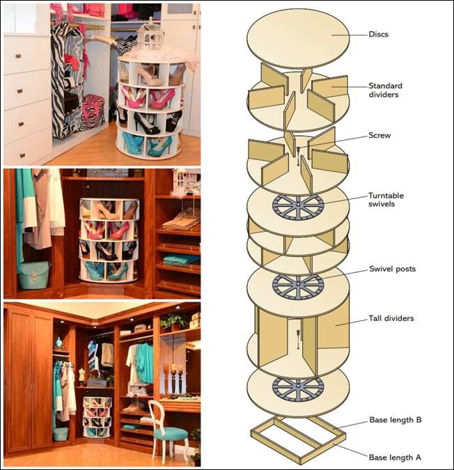  Design This DIY Lazy Susan Shoe Rack is Just Awesome for Shoe Storage