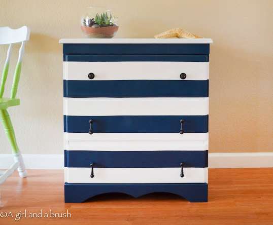 Nautical Striped Dresser