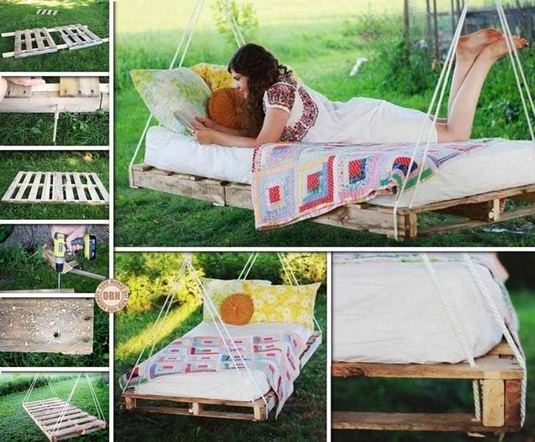 diy pallet swing bed this diy pallet swing bed will be great for summer diy pallet swing bed this diy pallet swing bed will be great for summer