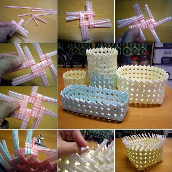 Drinking Straws were Woven into These Amazing Baskets