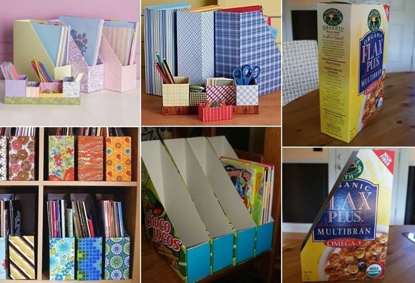 Recycle Cereal Boxes into These Wonderful Organizers