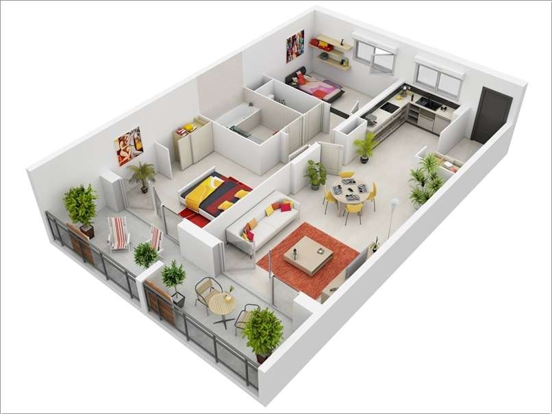 Floor Plan Studio Apartment House