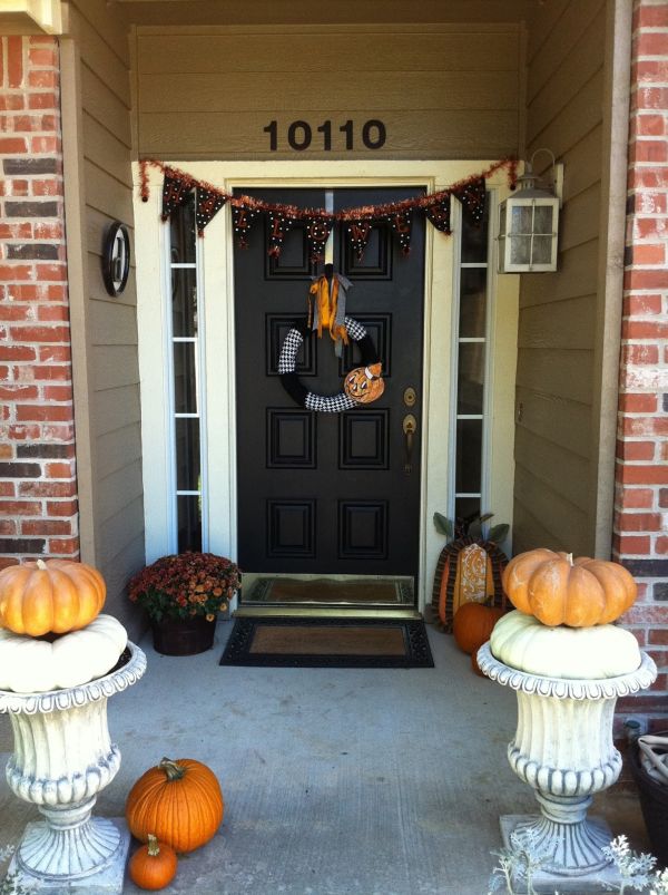 Festive Halloween Front Door