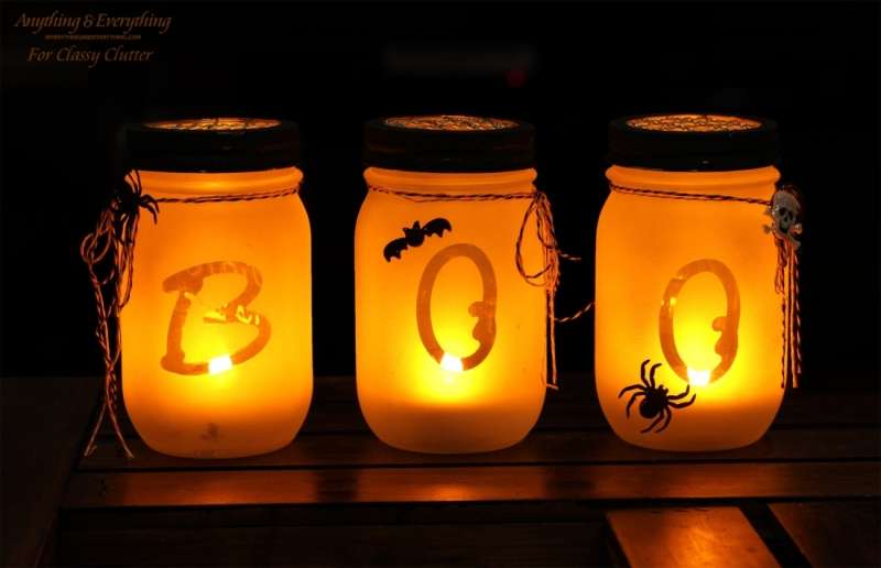 Halloween Mason Jars Luminarias