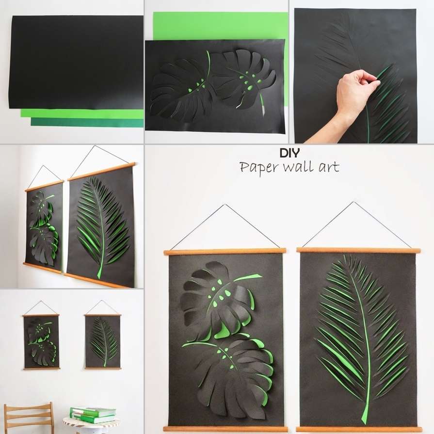 Craft This Cool Leaf Paper Wall Art for Your Home
