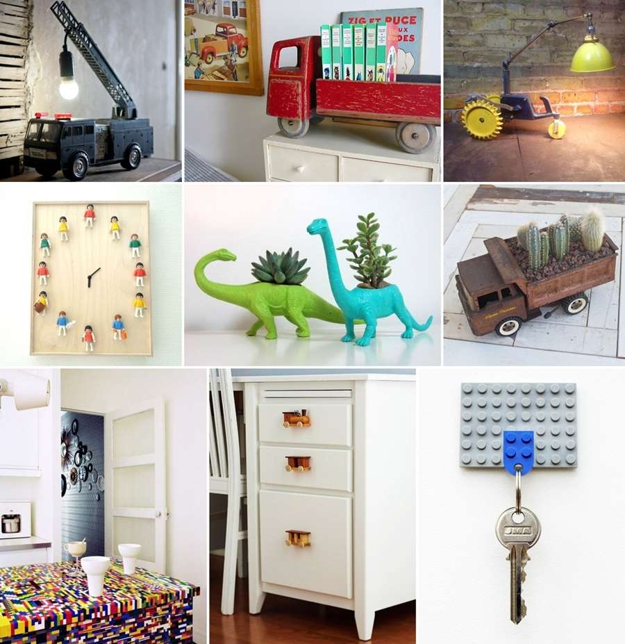 25 Awesome Ideas to Repurpose Old Toys for Home Decor