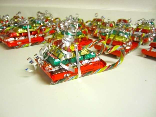 Christmas candy sleighs