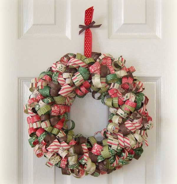 Curly Paper Christmas Wreath