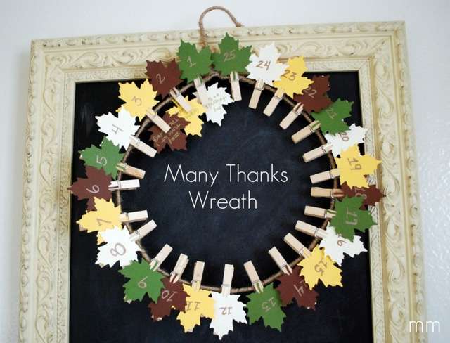 Thanksgiving countdown wreath