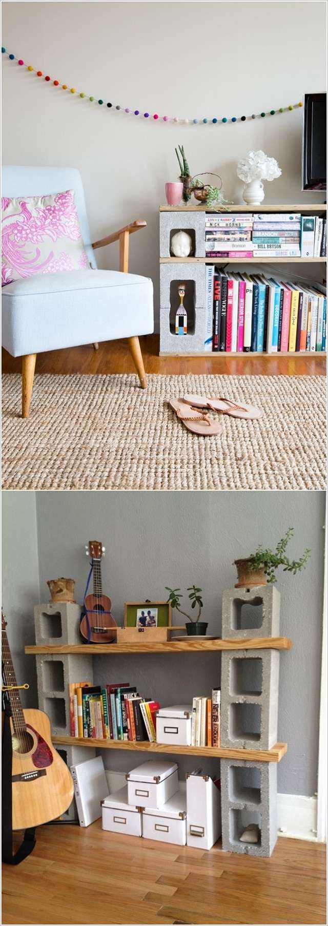 Cinder Block Shelf