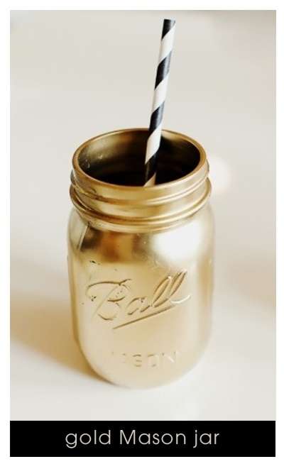 Serve the drink in spray painted mason jars