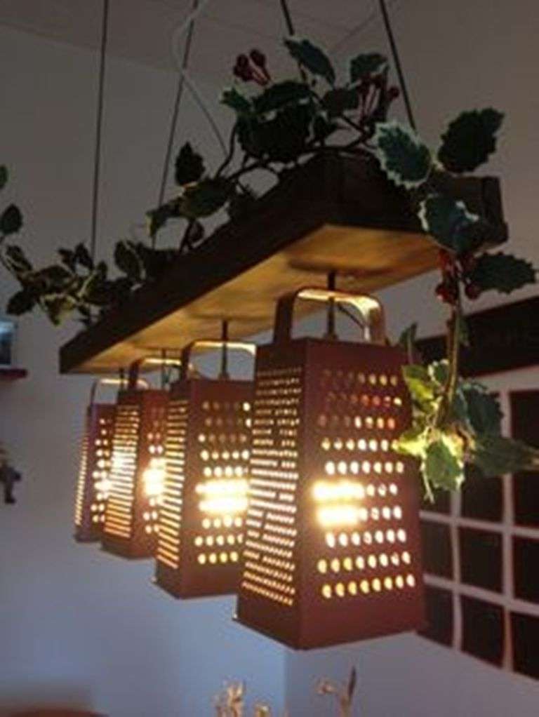 Old Graters as Celing Pendant
