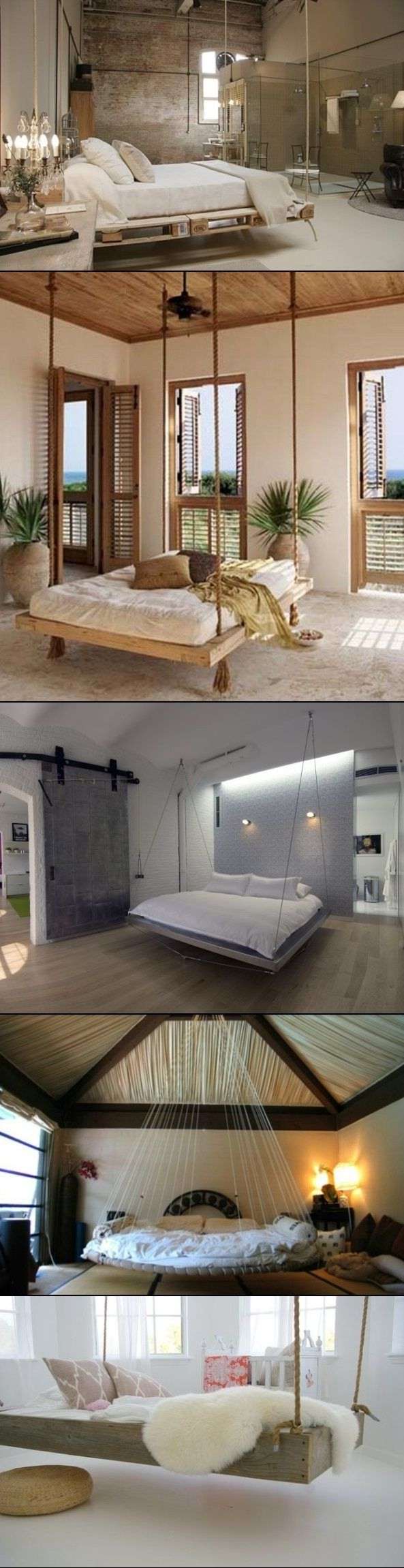 Modern Hanging Pallet Bed