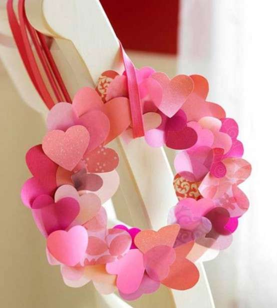 Paper Hearts Valentine's Wreath