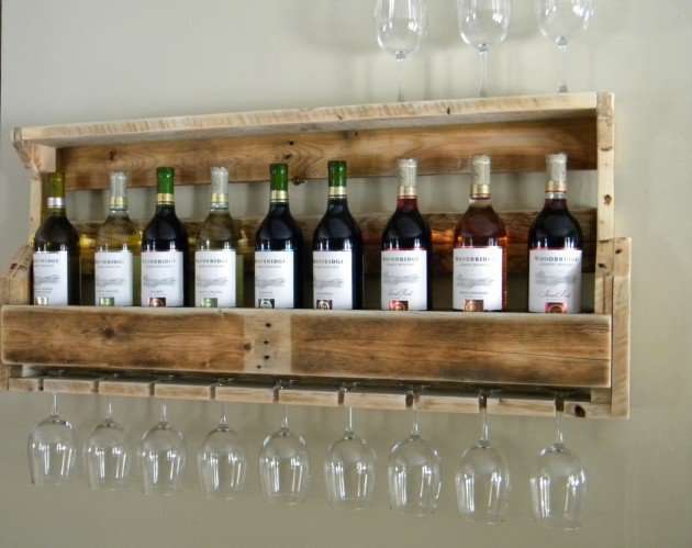 Reclaimed Wood Wine Rack