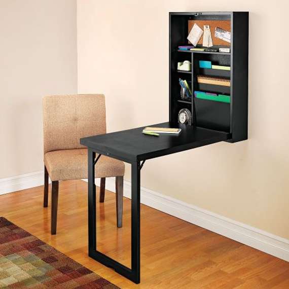 fold-down wall-mounted desk