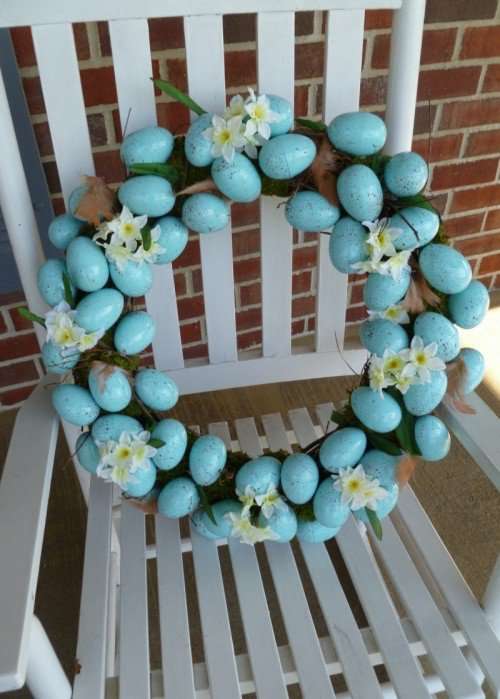 Blue Eggs Easter Wreath