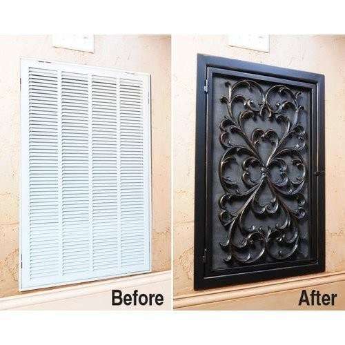 Cover up an unsightly air vent with a rubber doormat
