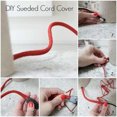 Cover your unsightly cords with suede cording