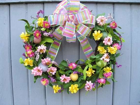 Floral Easter Wreath