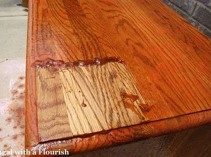 Un-stain and re-stain your furniture