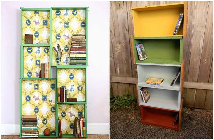 10 Amazing Bookcase Ideas From Recycled Materials