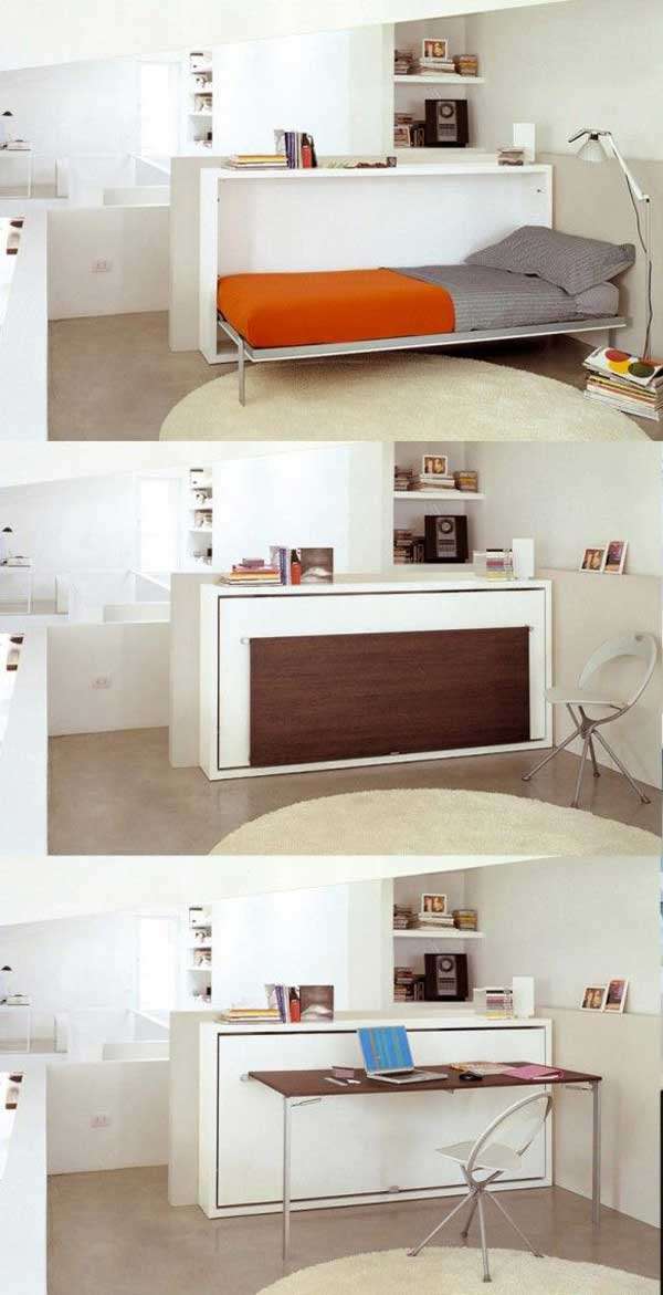 Clever Murphy Bed with Desk