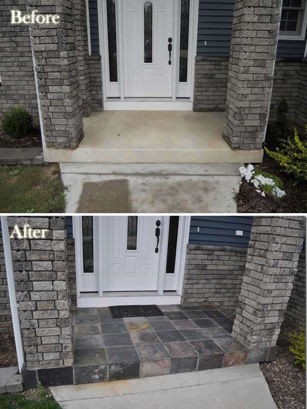 Install a slate tile entry