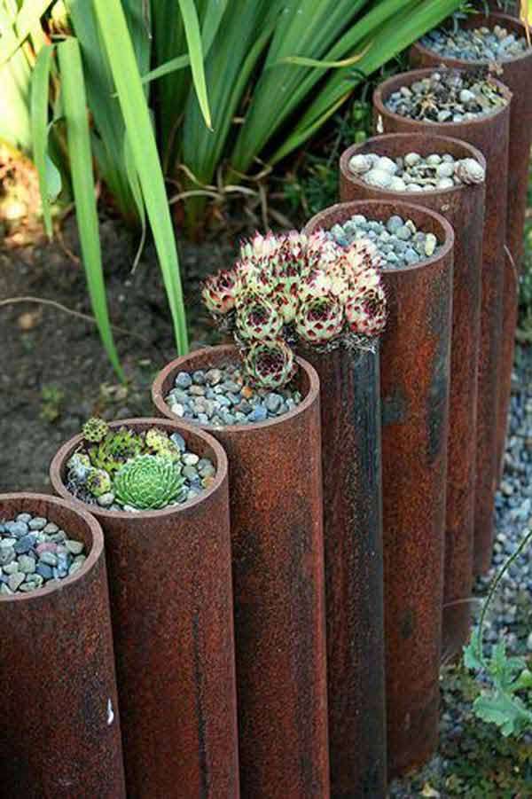 .Metal tubes border