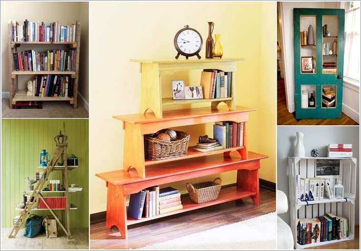 10 Amazing Bookcase Ideas From Recycled Materials