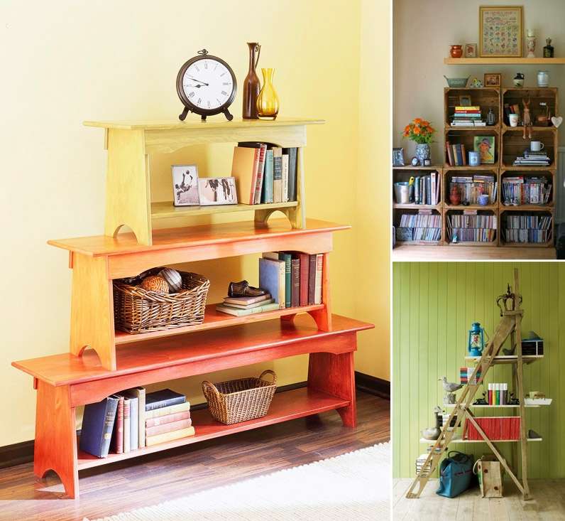 10 Amazing Bookcase Ideas from Recycled Materials