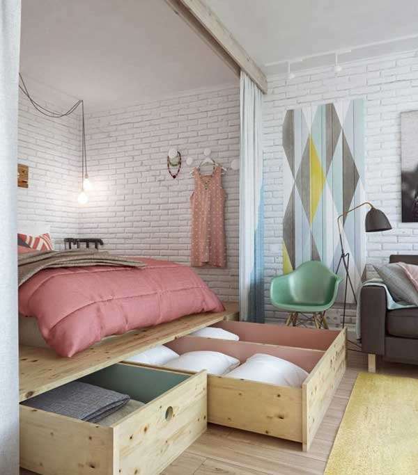 storage platform built in your small room