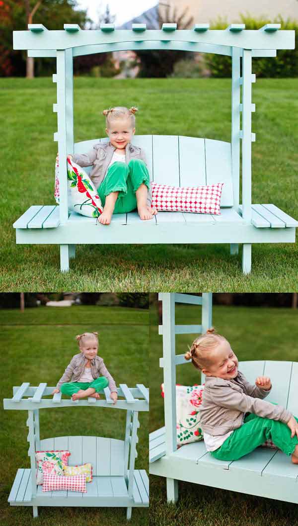 Build a children’s arbor bench.