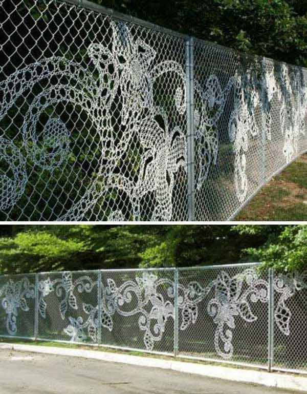 Decorated Chain Link Fence