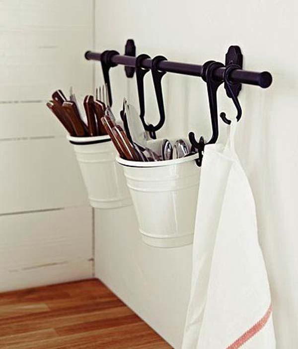 .IKEA’s Fintorp basket utensil storage