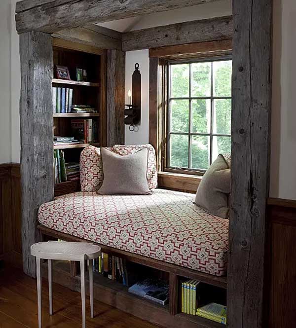 Creating a cozy reading nook with a built-in window seat and bookshelves