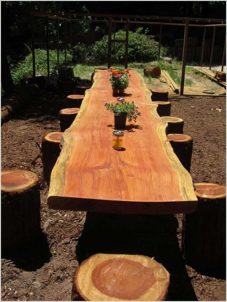 15 Ideas to Decorate Your Garden with a Fallen Tree or Logs