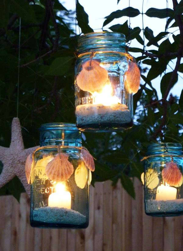 Beautiful beachy lanterns